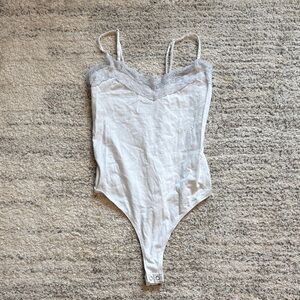 stradivarius Cream Lace Bodysuit